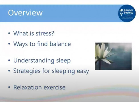 Capture stress management and sleeping easy
