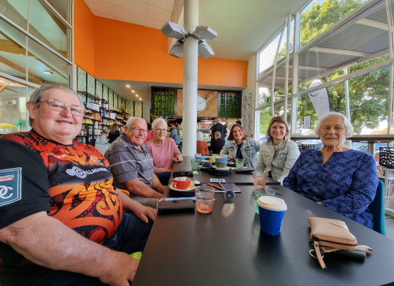Te Awamutu volunteers with Cancer Society staff at their monthly meeting